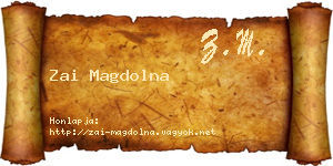 Zai Magdolna névjegykártya
