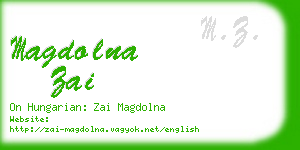 magdolna zai business card